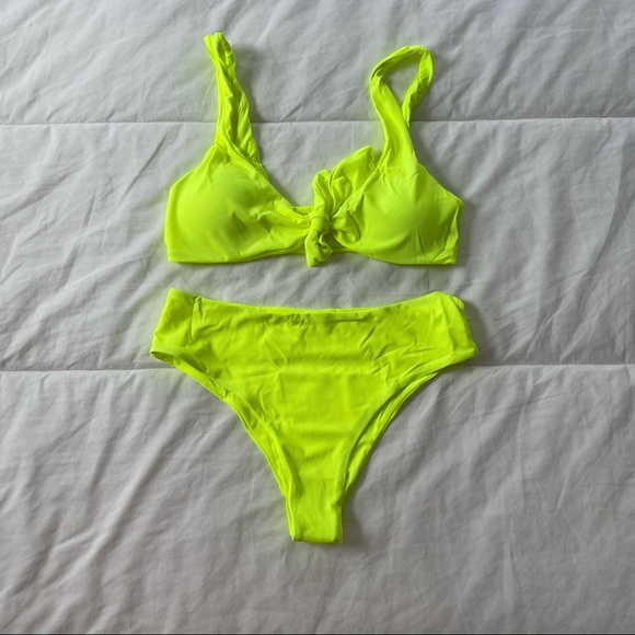 SHEIN Other - NWT SHEIN Ribbed High Waisted Bikini Set